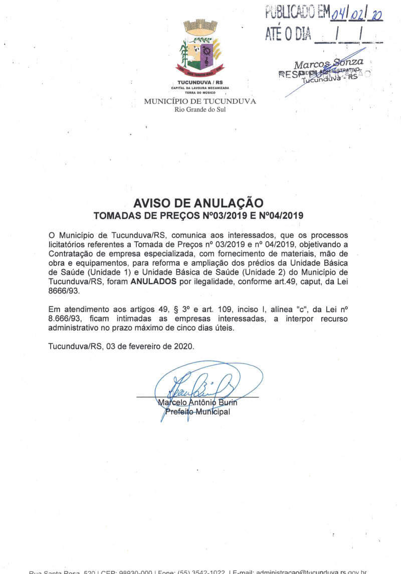 AVISO DE ANULAÇÃO TMP Nº03 E TMP Nº04_2019_ABERT PRAZO RECURSAL